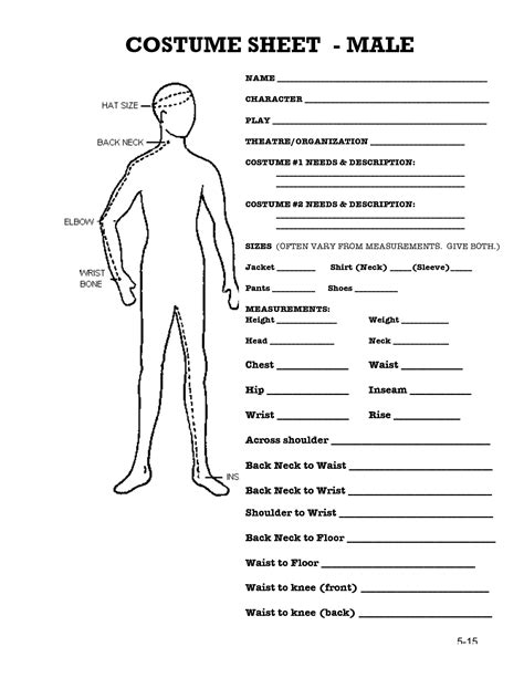 Theatre Costume Design Template