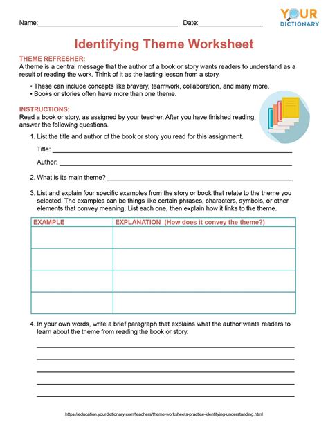 Theme Identification Worksheet