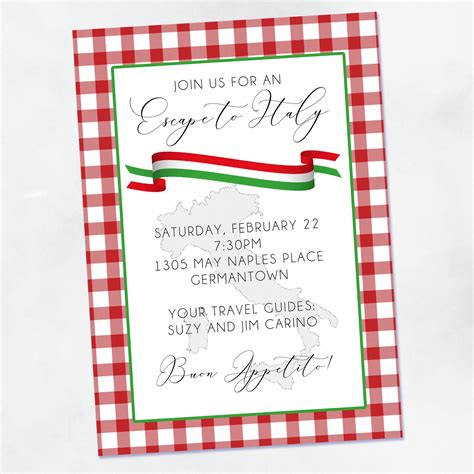 themed dinner invitation