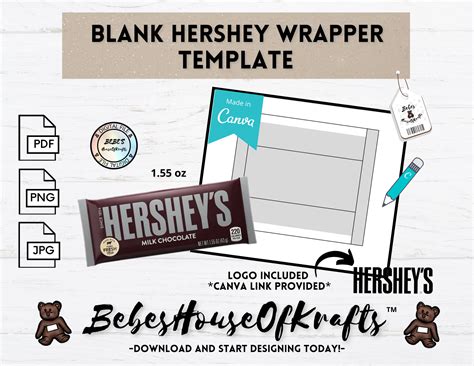 Image of themed custom Hershey bar wrappers