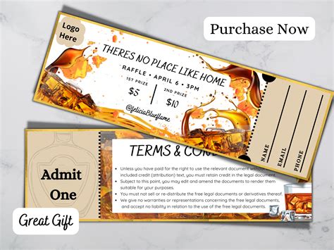 Themed Raffle Ticket Template