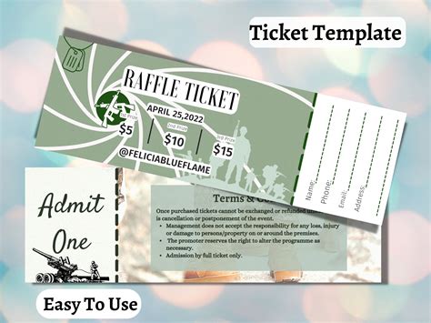 Themed Raffle Ticket Template