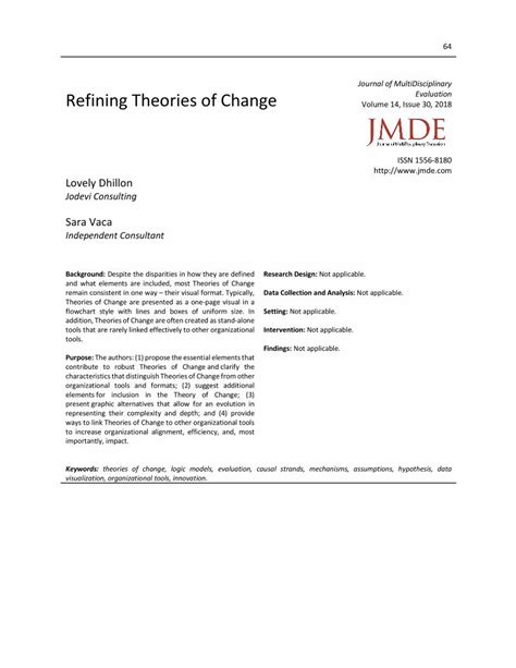 Theory of Change Refinement