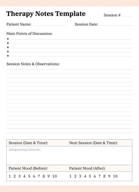 Therapy Notes Template Example