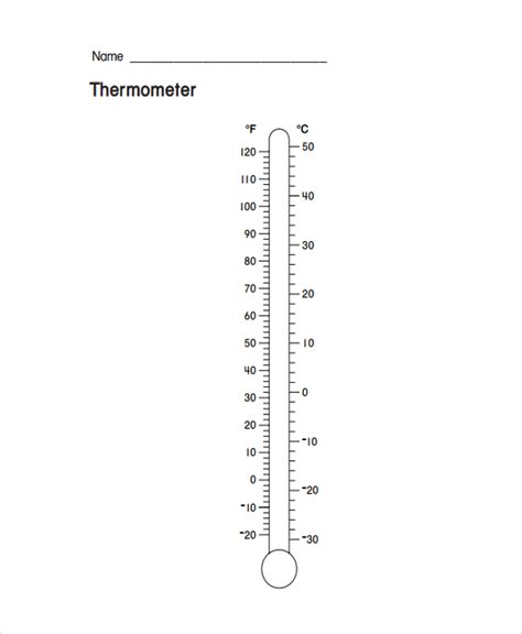 Thermometer Template Word