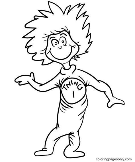 Thing 1 Coloring Page