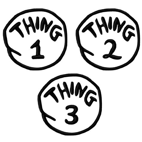 Free Printable Thing 1 Template 3