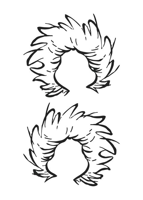 Thing 1 Hair Template