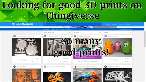 Thingiverse Homepage