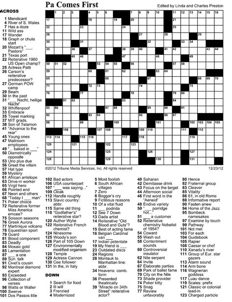 Special Edition Thomas Joseph Crossword Puzzle