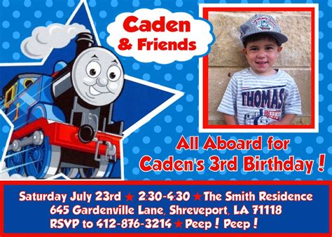 Thomas Train Birthday Invitation Ideas for Boys