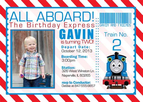 Thomas Train Birthday Invitation Ideas