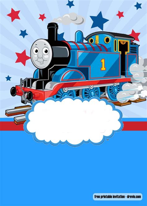 Thomas Train Birthday Invitation Templates