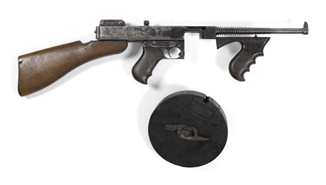 Thompson Machine Gun Pistol Museum Exhibit