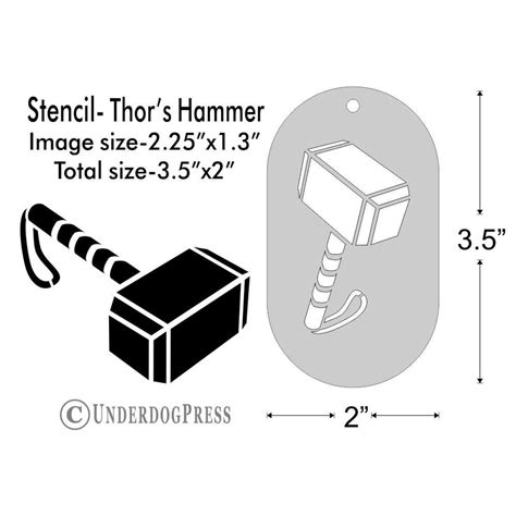 Thor's Hammer Stencil