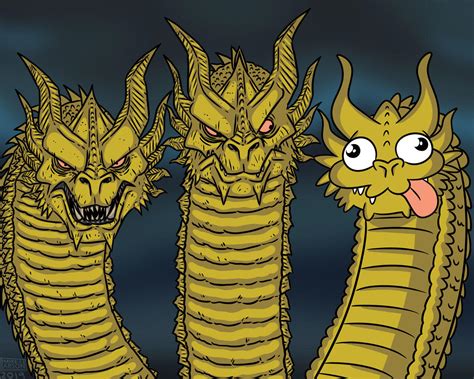 Three Headed Dragon Meme Template Humorous Scenario