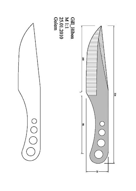 Throwing Knife Blueprint Template 03