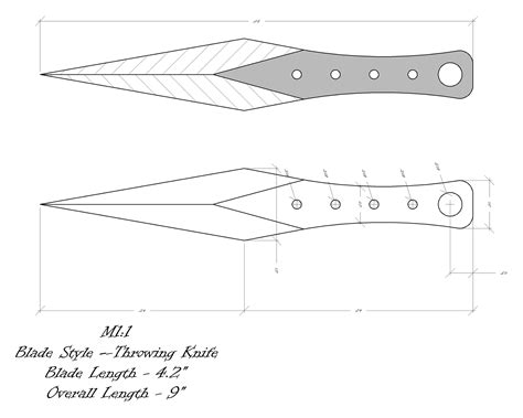 Throwing Knife Blueprint Template 06