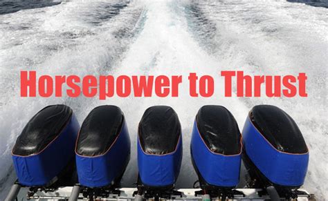 Thrust to Horsepower Conversion Applications