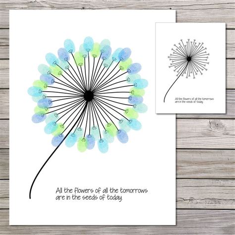 Thumbprint Dandelion Art