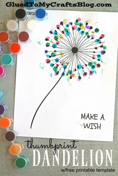 Thumbprint Dandelion Craft Ideas