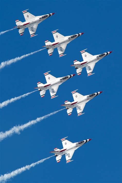 The Thunderbirds changing formation