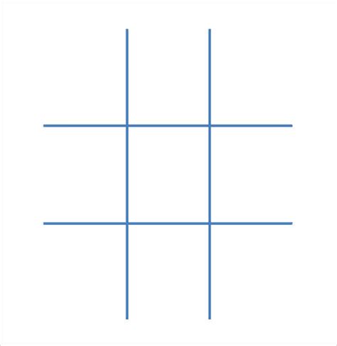 Tic Tac Toe Template Word