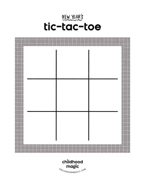 Tic Tac Toe Templates for Kids Parties