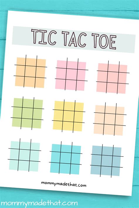 Tic Tac Toe Templates for Large Groups