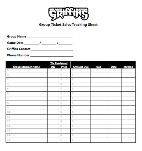 Ticket sales tracker template example 3