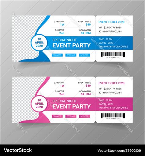 Ticket template design