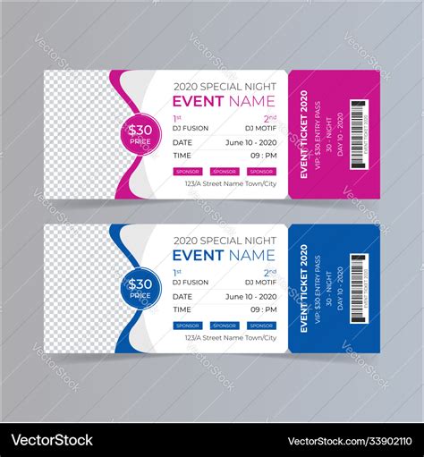 Ticket template designer