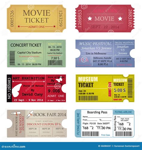 Ticket template ideas