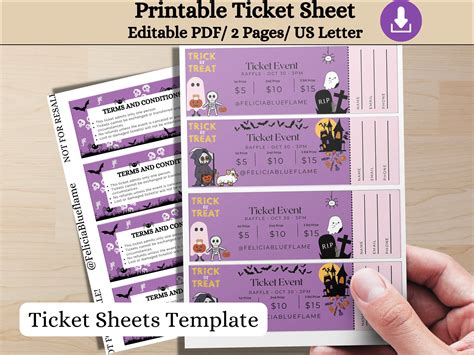 Ticket template tricks in Google Docs