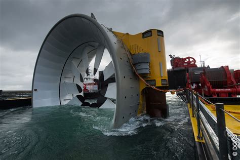 A tidal powerhouse generating renewable energy