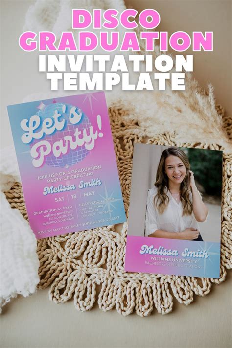 Tie Dye Graduation Invitation Template