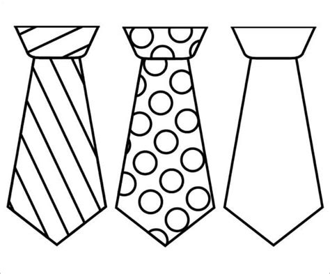 Tie Template Designs for Father's Day