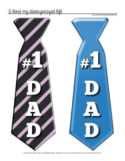 Tie Template for Father's Day Gift Ideas