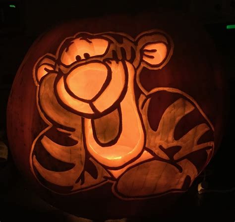 Tigger Pumpkin Carving Template 4