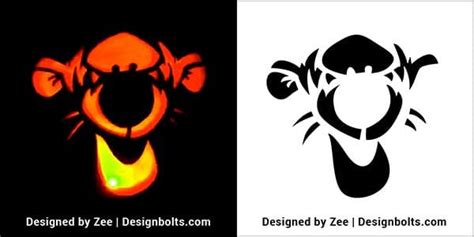 Tigger Pumpkin Carving Template 8