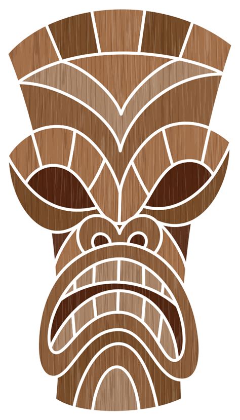 A traditional tiki face design