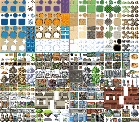 RPG Maker MV Tileset Templates Gallery 1