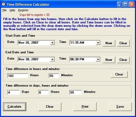 Time Difference Calculator