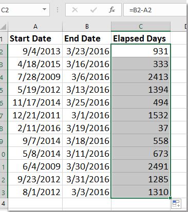 Time Elapsed Example