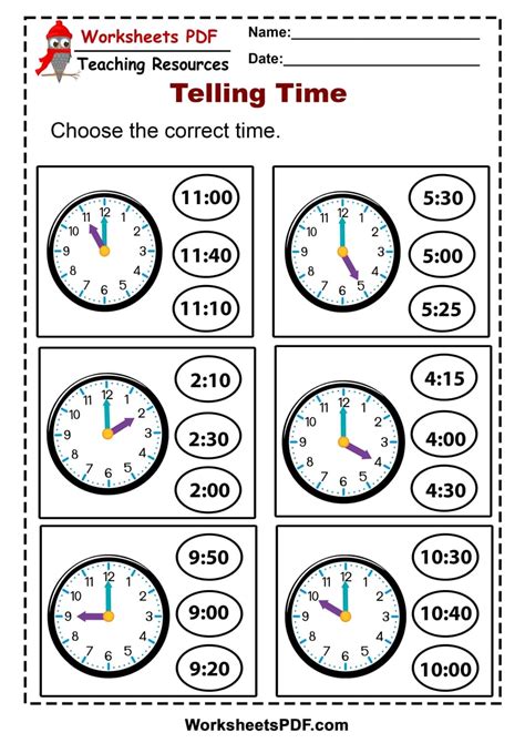 Time-telling printables image 10