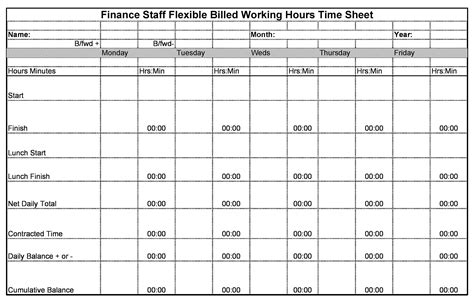 Example of using Excel formulas for time tracking