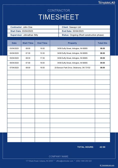 Time Tracking Template Benefits