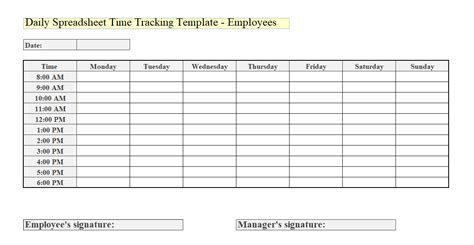 Time Tracking Template Style