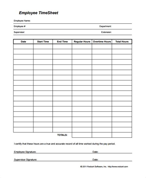 Time Tracking Template Word Example