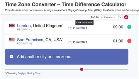 Time Zone Conversion Website